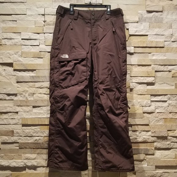 North Face Womens Medium Brown Snow Ski Snowboard Winter Waterproof Ladies Pants